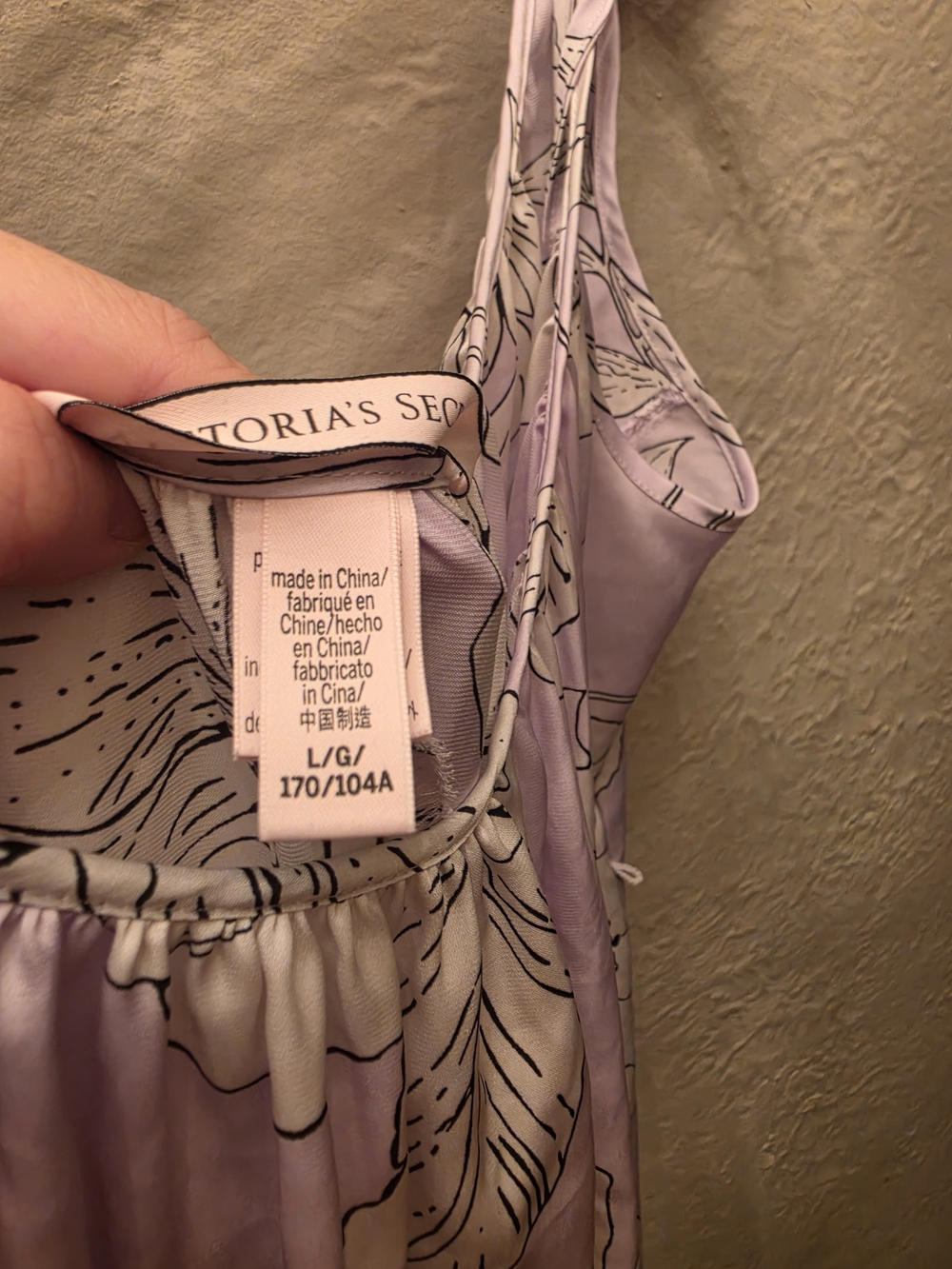 Victoria’s Secret Lilac Floral Satin Jumpsuit L Tie Strap Adjustable - Picture 14 of 15